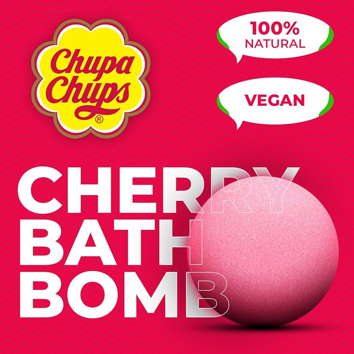 Chupa Chups effervescent bath bomb with cherry scent 165g