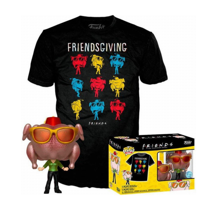 Funko Pop! & Tee (Adult) Friends-Monica With Turkey (Special Edition) Vinyl Figure & T-shirt (L)