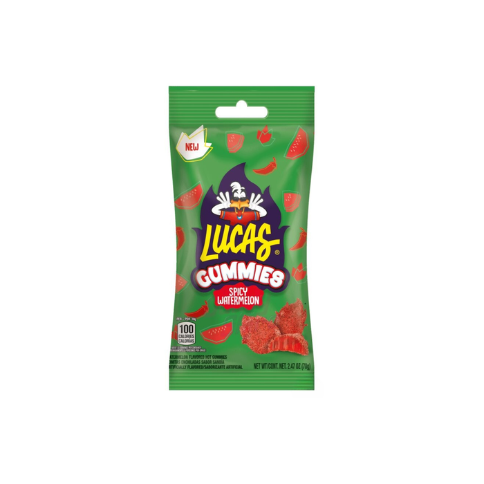 Lucas Hot Jelly Candies With Watermelon Flavor in Chili Powder 70GR
