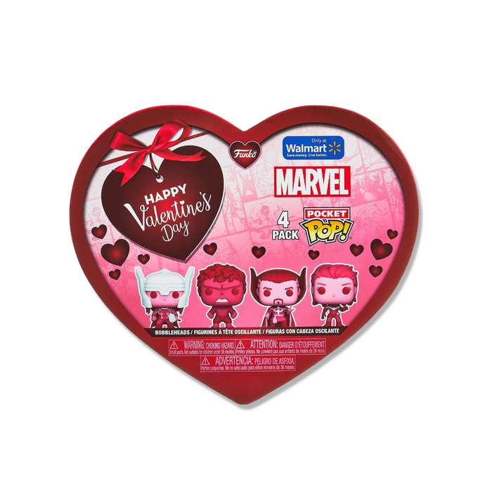 Funko 4 Pack Pocket Pop Marvel Classic- Happy Valentines Day Box Vinyl