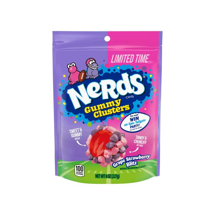 Nerds Gummy Clusters Grape Strawberry Blitz 227 GR
