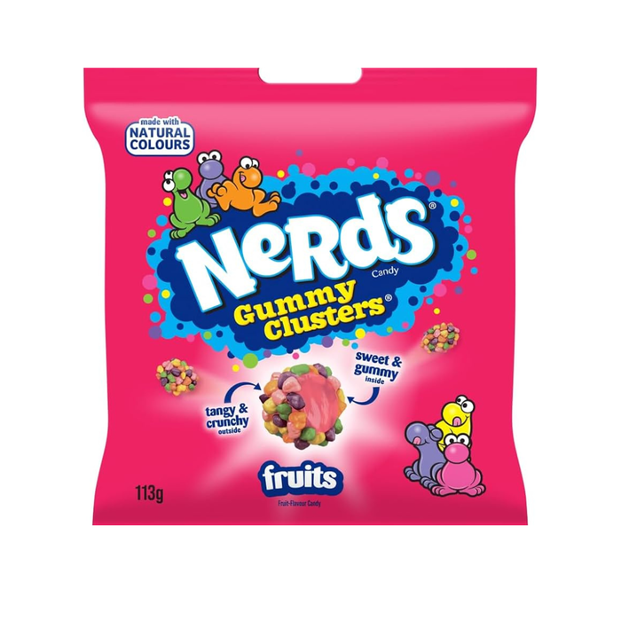 Nerds Clusters Berry Chewy Candy in a Sugar Shell with Fruit Flavors 113g